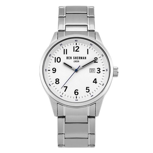 WB065SM White Dial Men's Steel Bracelet Watch - Ben Sherman - Modalova