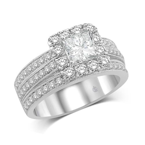 K White Gold 1 1/10 Ct.Tw. Diamond Fashion Semi Mount Engagement - Star Significance - Modalova