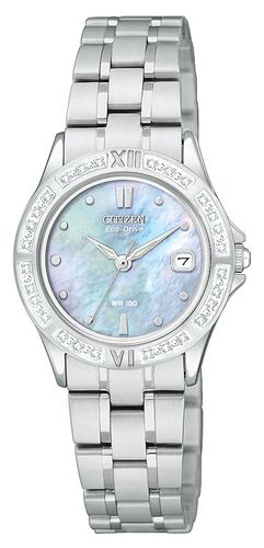 EW1710-56Y Eco-Drive Elektra Mother of Pearl Dial Diamonds Watch - Citizen - Modalova