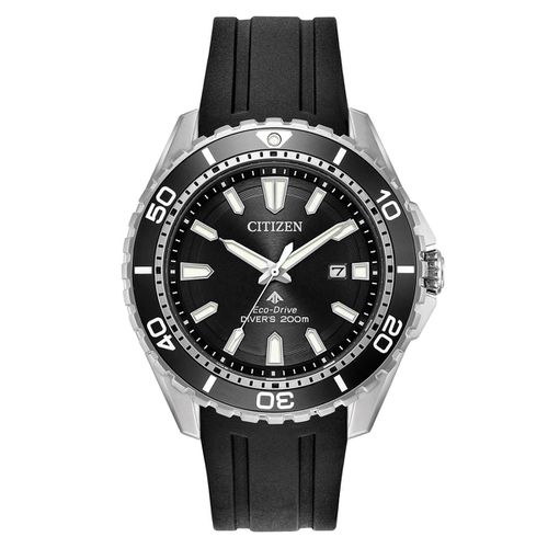 BN0190-07E Men's Promaster Diver Eco-Drive Black Dial Black Polyurethane Strap Dive Watch - Citizen - Modalova
