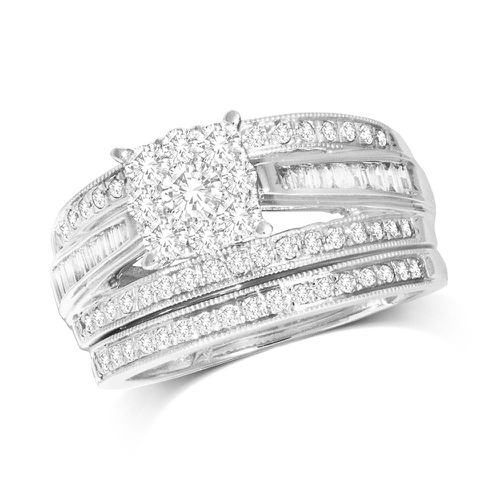 K White Gold 1 Ct.Tw. Diamond Bridal Ring - Star Significance - Modalova