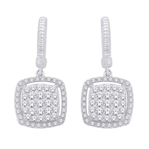 K White Gold 5/8 Ct.Tw. Diamond Hoop Earrings - Star Significance - Modalova