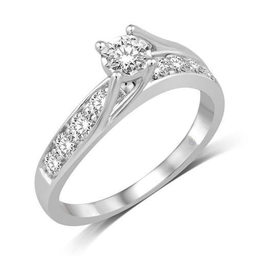 K White Gold 7/10 Ct.Tw.Diamond Fashion Ring - Star Significance - Modalova
