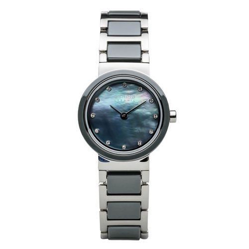 Women's Bracelet Watch - Ceramic Crystal Grey MOP Dial / 10725-789 - Bering - Modalova