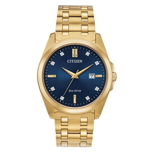 Men's Diamond Watch - Corso Yellow Gold Steel Bracelet / BM7103-51L - Citizen - Modalova