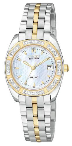 EW1598-54D Women's MOP Diamond Bezel Two-Toned Watch - Citizen - Modalova