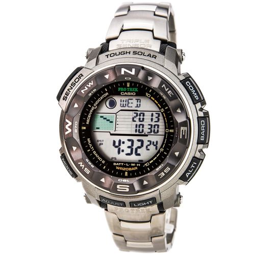 Men's Moon Phase Watch - Protrek Pathfinder Titanium Digital Dial / PRW2500T-7 - Casio - Modalova