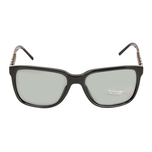 BE4181 300187 58 15 Men's Black Plastic Frame Grey Lenses Sunglass - Burberry - Modalova
