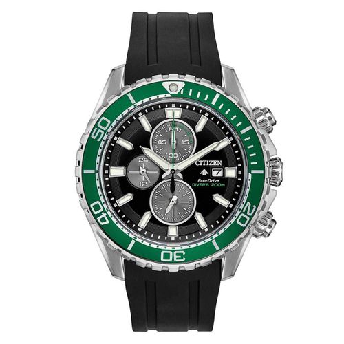 Men's Chronograph Watch - Promaster Chrono Diver Black Strap / CA0715-03E - Citizen - Modalova