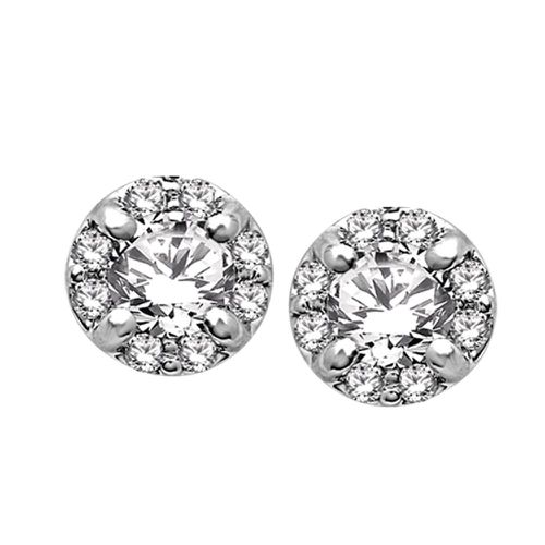 K White Gold 7/10 Ct.Tw.Diamond Stud Earrings - Star Significance - Modalova