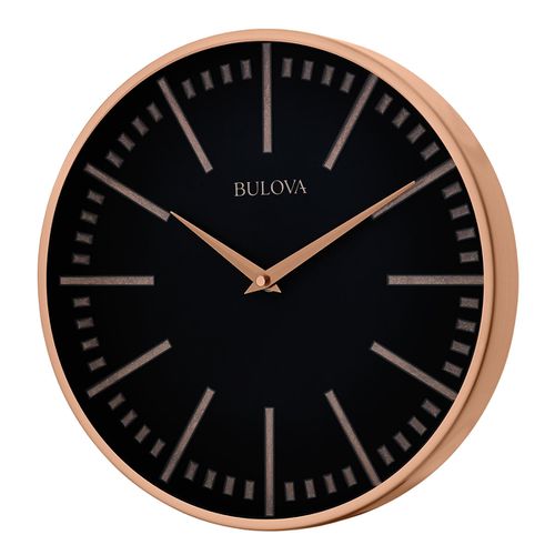 Wall Clock - Copper Classic Metal Design Black Dial / C4811 - Bulova - Modalova