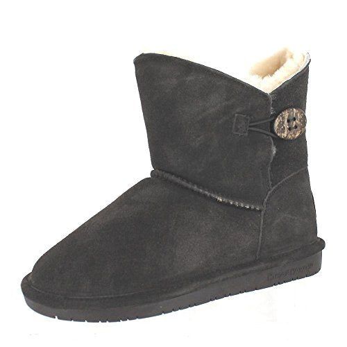 W-205 Women's Rosie Cow Suede Chocolate Leather Winter Boot, 7 High - Bearpaw - Modalova
