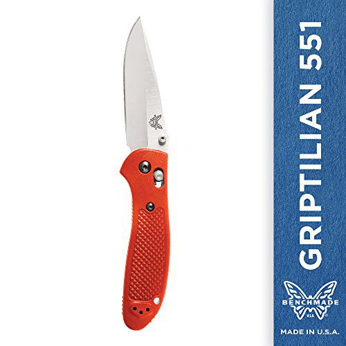 Folding Knife - Griptilian Drop Point Plain Blade Orange Handle / 551-ORG - Benchmade - Modalova
