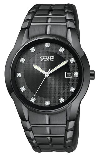 BM6675-52G Men's Black Ion Plated Eco Drive Diamond Watch - Citizen - Modalova