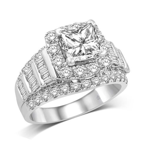 K White Gold 9/10 Ct.Tw. Diamond Fashion Semi Mount Engagement - Star Significance - Modalova