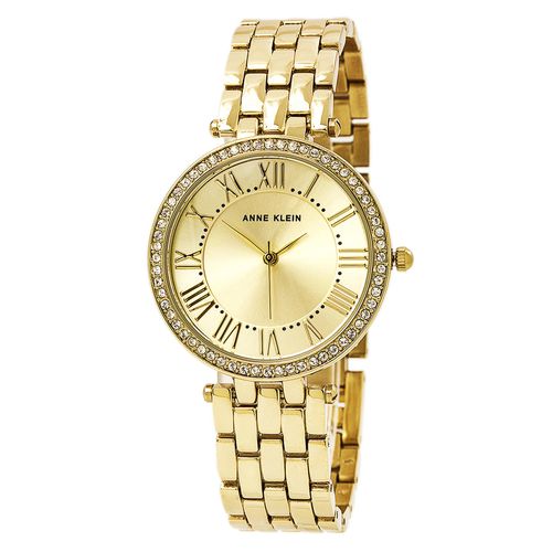 CHGB Women's Quartz Yellow Gold Bracelet Champagne Dial Swarovski Crystal Watch - Anne Klein - Modalova
