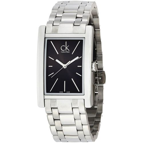Men's Quartz Watch - Refine Black Dial Silver Tone Bracelet / K4P21141 - Calvin Klein - Modalova
