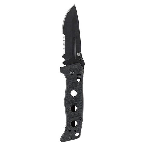 Folding Knife - Adamas Black Serrated Blade with Black Handle / 275SBK - Benchmade - Modalova