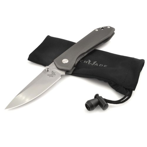 Folding Knife - Mini Ti Monolock Plain Edge Steel Blade / 765 - Benchmade - Modalova