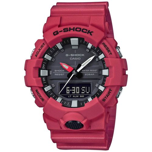 Men's Ano-Digi Watch - G-Shock Black & Grey Dial Red Resin Strap / GA800-4A - Casio - Modalova