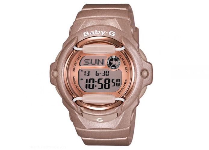 BG169G-4 Women's Alarm Quartz Baby-G Grey Dial Pink Resin Strap Digital Watch - Casio - Modalova