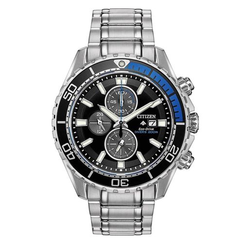 Men's Chronograph Watch - Promaster Chrono Diver Steel Bracelet / CA0719-53E - Citizen - Modalova