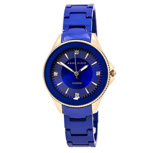 RGCB Women's Diamond Accented Blue Dial Cobalt Blue Ceramic Bracelet Watch - Anne Klein - Modalova