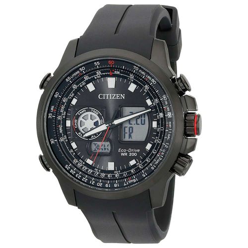 JZ1065-13E Men's Promaster Air Ana-Digi Black Dial Chrono Alarm Black Strap Dive Watch - Citizen - Modalova