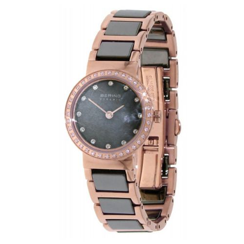 Women's Bracelet Watch - Ceramic Grey MOP Dial Crystal / 10725-769 - Bering - Modalova