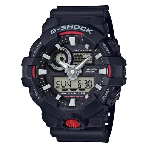 Men's Ana-Digital Watch - G-Shock Black Resin Strap Dive / GA700-1A - Casio - Modalova