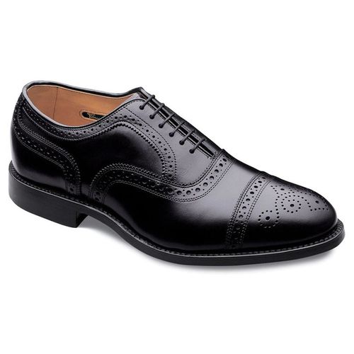 Men's Strand Cap-Toe Oxford Black Leather Shoes - Allen Edmonds - Modalova
