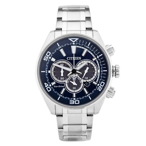 Men's Chronograph Watch - Eco-Drive Blue Dial Steel Bracelet / CA4330-81L - Citizen - Modalova