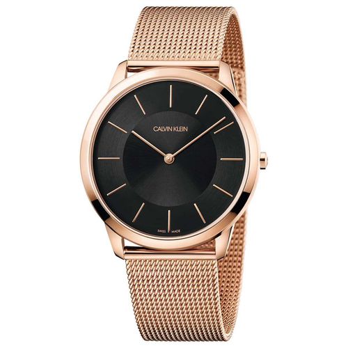 Men's Quartz Watch - Minimal Black Dial Mesh Bracelet / K3M2T621 - Calvin Klein - Modalova