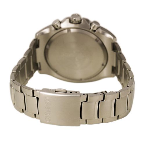 CA0550-87A Men's Eco-Drive Silver Dial Titanium Bracelet Chronograph Watch - Citizen - Modalova