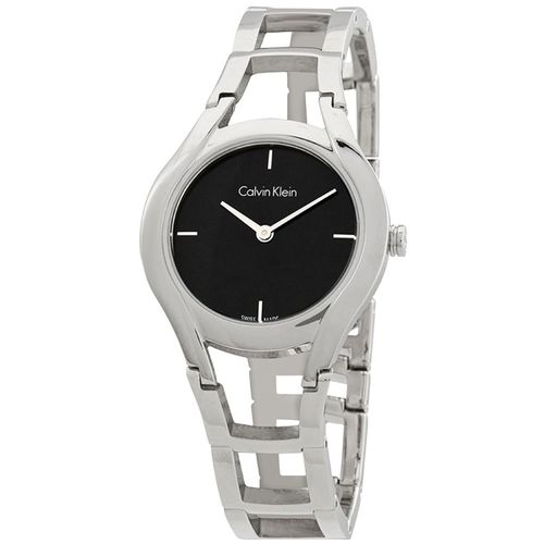 Women's Quartz Watch - Class Black Dial Silver Tone Bracelet / K6R23121 - Calvin Klein - Modalova