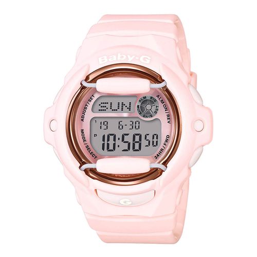 BG169G-4B Women's Baby-G Pink Resin Strap World Time Watch - Casio - Modalova