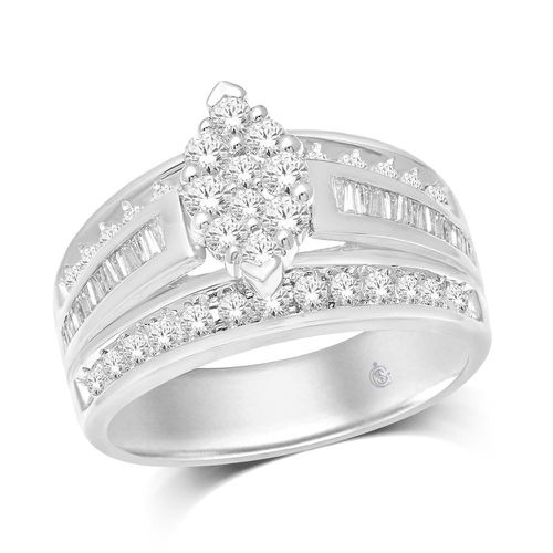 K White Gold 1/2 Ct.Tw. Diamond Fashion Invisible Ring - Star Significance - Modalova