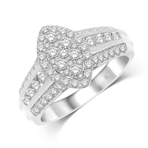 K White Gold 1 Ct.Tw. Diamond Engagement Ring - Star Significance - Modalova
