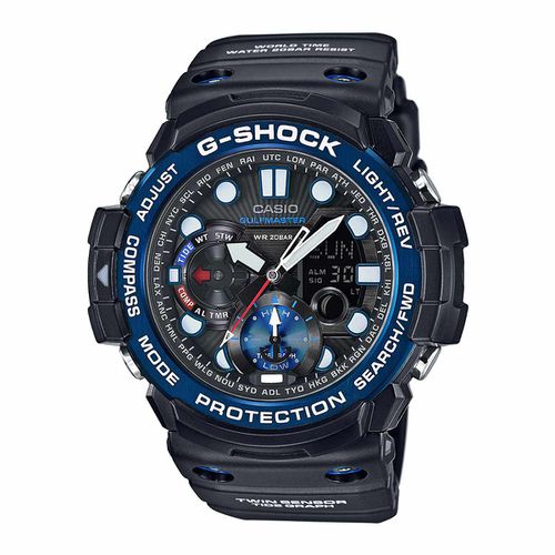 Men's Digital Compass Watch - G-Shock Gulfmaster Dive Resin Strap / GN1000B-1A - Casio - Modalova