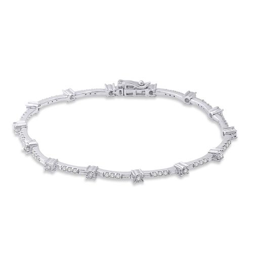 K White Gold 1 1/10 Ctw Diamond Fashion Bracelet - Star Significance - Modalova