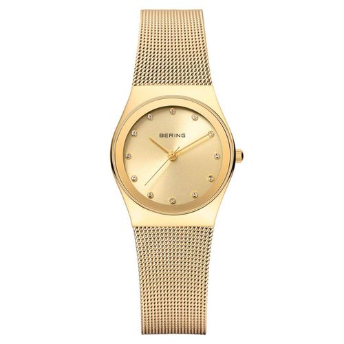 Women's Mesh Bracelet Watch - Classic Gold Dial Yellow Gold Steel / 12927-333 - Bering - Modalova
