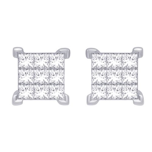 K White Gold 1/3 Ct.Tw. Diamond Stud Earrings - Star Significance - Modalova