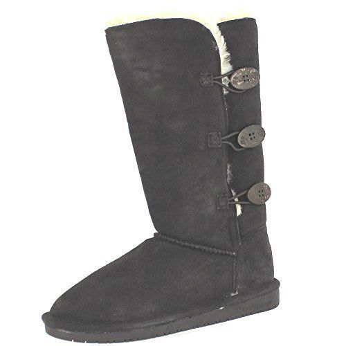 W-205 Women's Lauren Cow Suede Chocolate Leather Winter Boot, 12 High - Bearpaw - Modalova