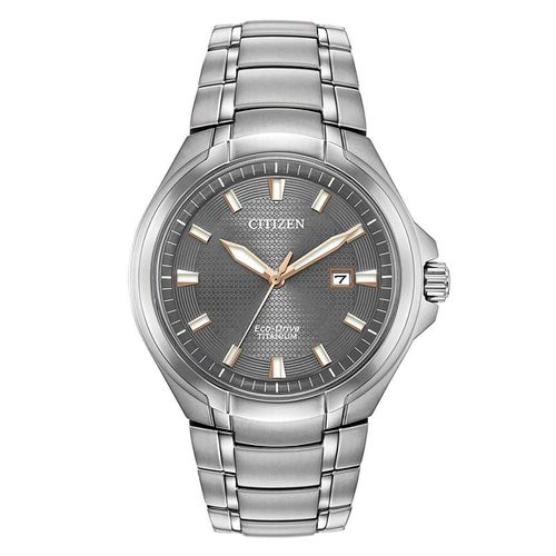 Men's Bracelet Watch - Paradigm Grey Dial Eco-Drive Titanium / BM7431-51H - Citizen - Modalova