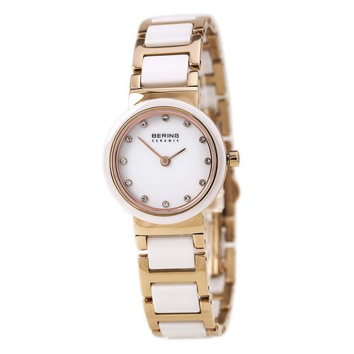 Women's Swarovski Crystal White Dial Steel Watch - Bering - Modalova