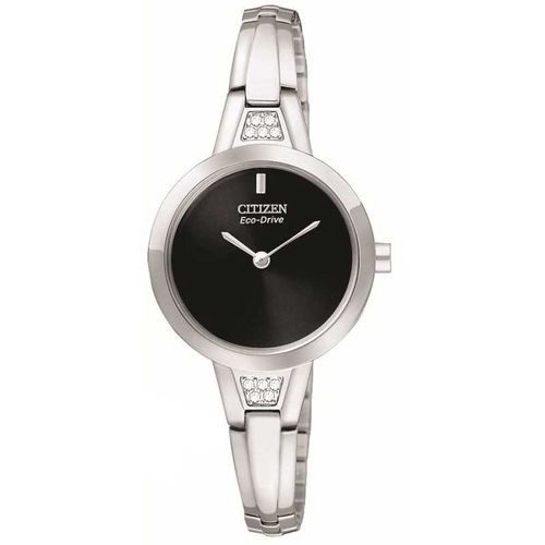 EX1150-52E Women's Silhouette Swarovski crystals Stainless Steel Black Dial Watch - Citizen - Modalova