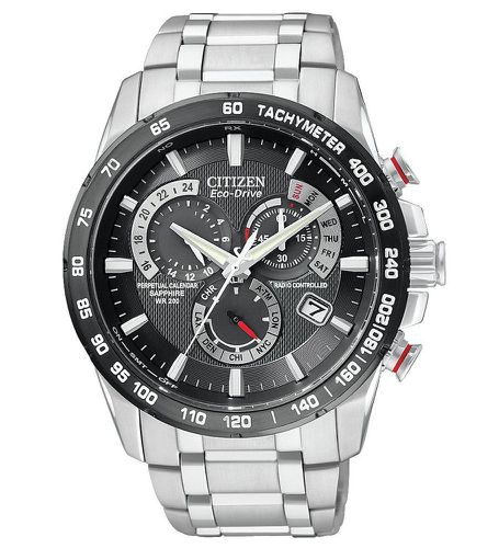 Men's Alarm Watch - Perpetual Chrono A-T Stainless Steel / AT4008-51E - Citizen - Modalova