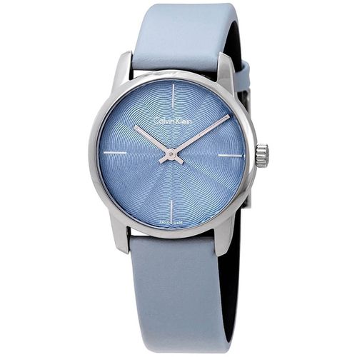 Women's Quartz Watch - City Blue Dial Light Blue Leather Strap / K2G231VN - Calvin Klein - Modalova