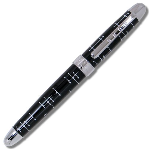 Roller Ball Pen - Dots Black and Silver / PE02R - ACME - Modalova