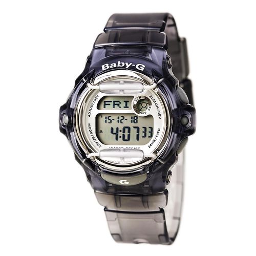 Women's Digital Alarm Watch - Baby-G Grey Dial Transparent Strap / BG169R-8 - Casio - Modalova